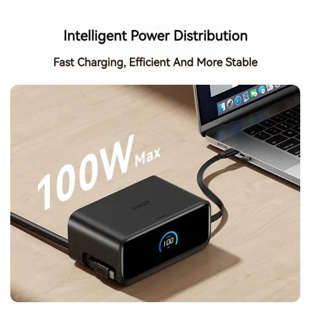 Anker Nano充電ステーション USBC電源タップ 2.3フィート Anker