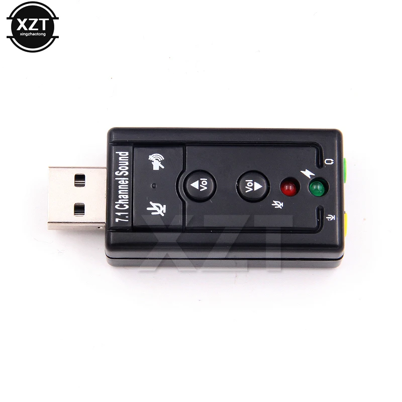 New Virtual 7.1 Channel Sound Card External USB 2.0 Audio Mic Speaker Adapter Microphone Stereo 3.5mm Jack Headset Sound Card