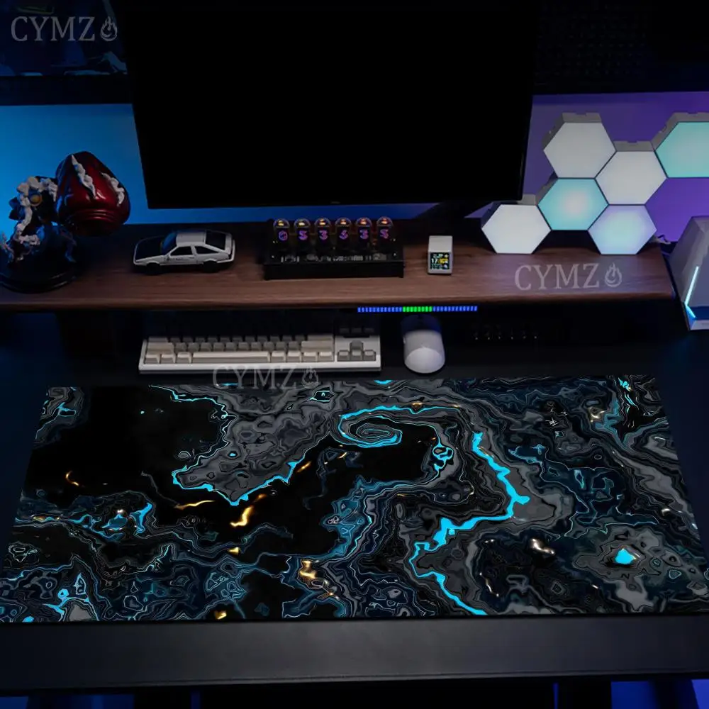 

Artistic marble texture Mouse Pad Desk Mat with Stitched Edge Rubber anti-slip Durable pc accessories Gaming mats maus pad