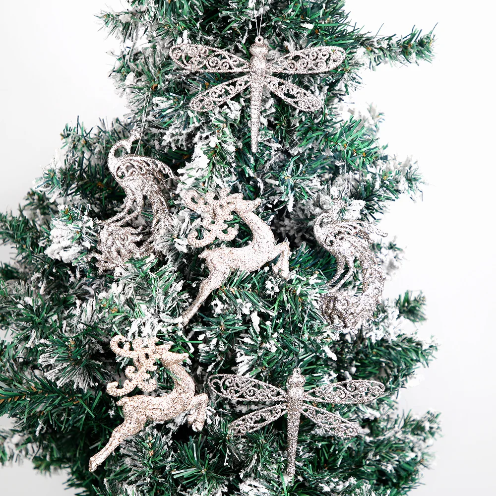 

6pcs Christmas Decoration Supplies,Elk,Bow,Christmas Hangings,Christmas Tree Hangings