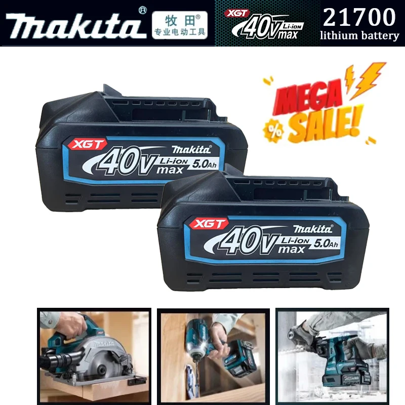 

100% NEW Makita 40V Max 5.0Ah Battery BL4050F for Makita Power Tools XGT HS004G TD001G TW001G HR001G DF001G GA003G Tool Battery