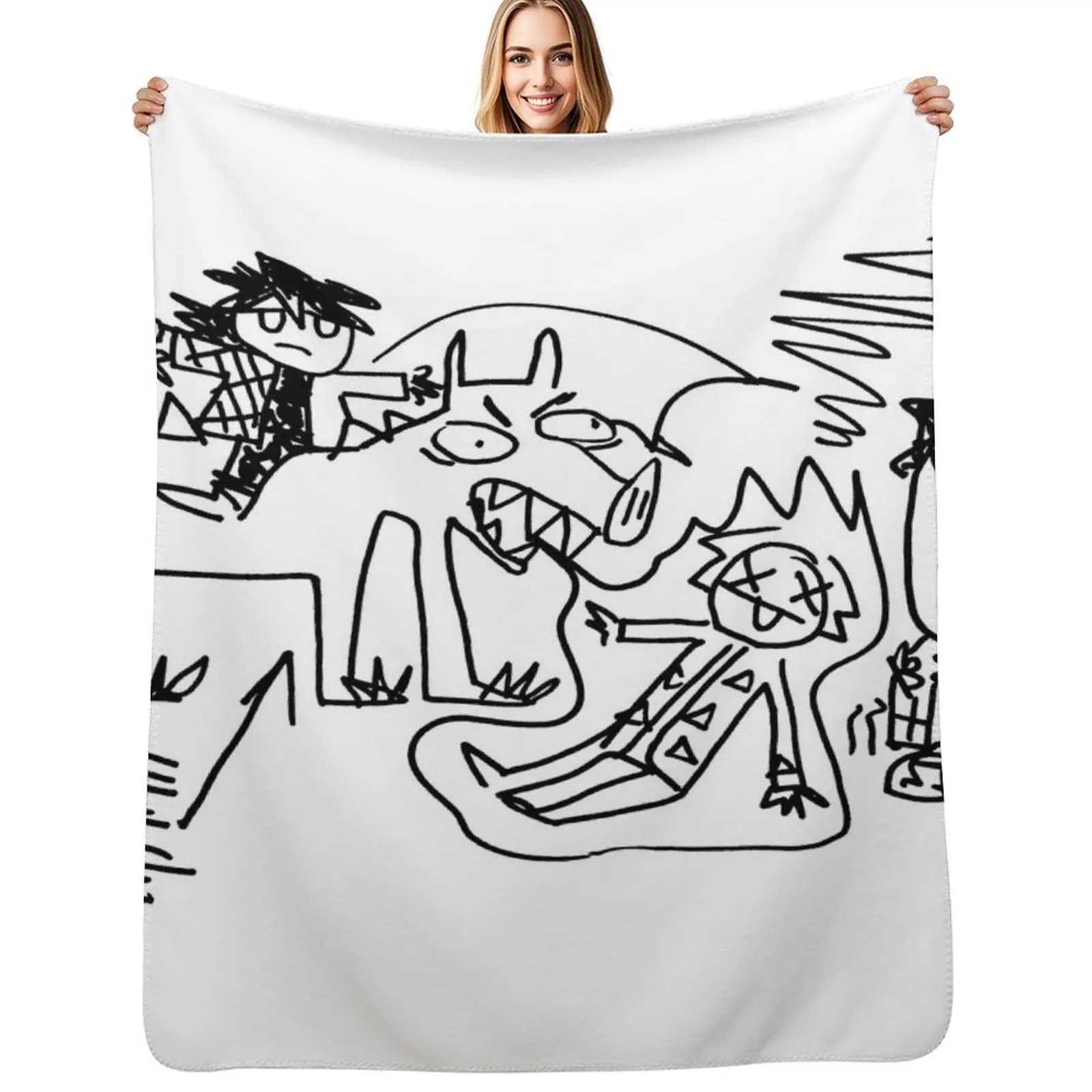 

Inosuke's Masterpiece Throw Blanket Foldable Soft Warm Blanket for Outdoor Use