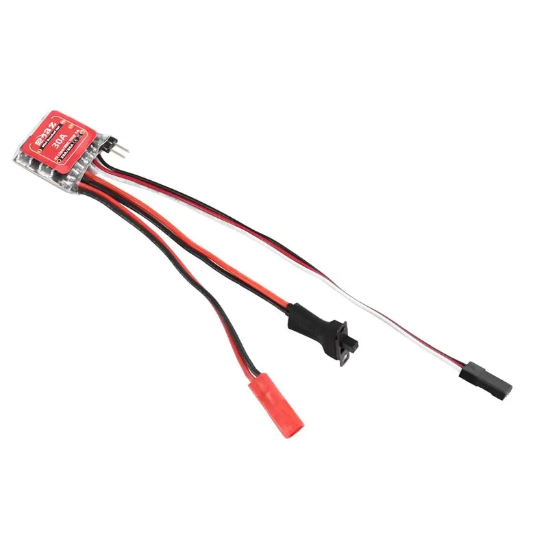 A49K-2X Micro-ESC 30A Brushed ESC Electric Speed Controller 2S 4-8V For DIY Mini 1/16 1/18 1/24 RC Car Boat Tank JST Plug view 3
