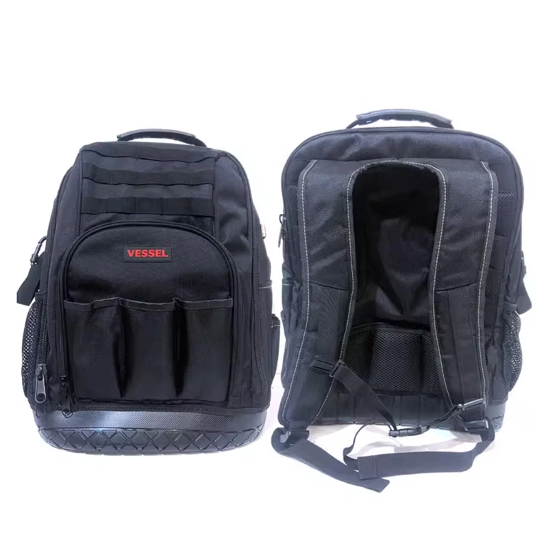 VESSEL VC-B01 Tool Backpacks Heavy Duty Tool Backpack Bag with Waterproof Molded Base 47 x 37 x18cm Tool Parts Storage