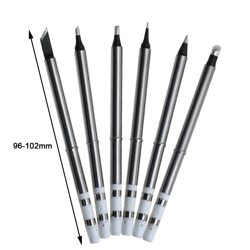 D52 Tip Stainless Steel Alloy Quick Temperature Rise Versatile Tip Selection Versatile Soldering Tips Set Color Silver