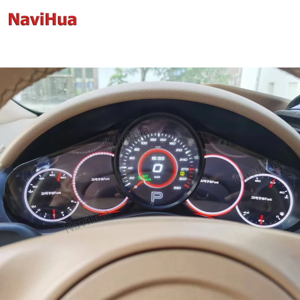 NaviHua LinuxSystem 12.3 Cal Car LCD Dashboard Digital Instrument Cluster Auto Meter Speedometer Panel dla Porsche Cayenne