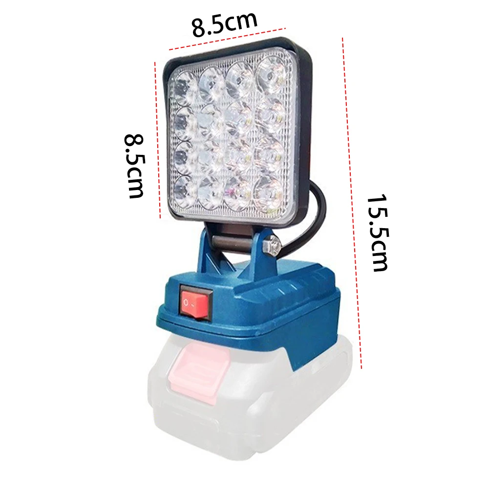 LED Work Light Outdoor Flashlight Rechargeable Emergency Light Dual USB Ports LED Spotlight Waterproof for Maintenance