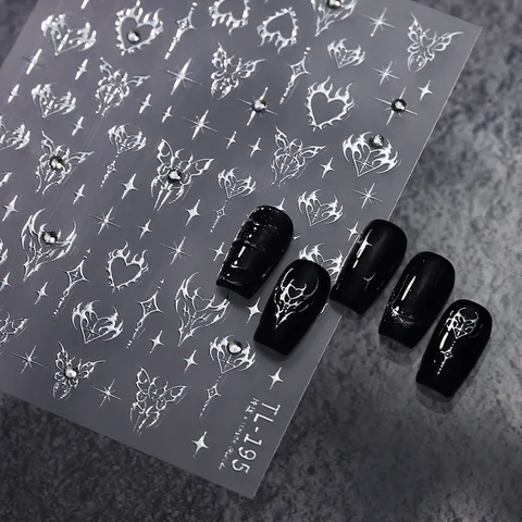1 st 5D DIY självhäftande slider tillbehör diamantfjärils nagelkonst klistermärken holografiska fjärilsnageldekorationer dekaler 8 best sales holografiska nagelklistermärken - №1