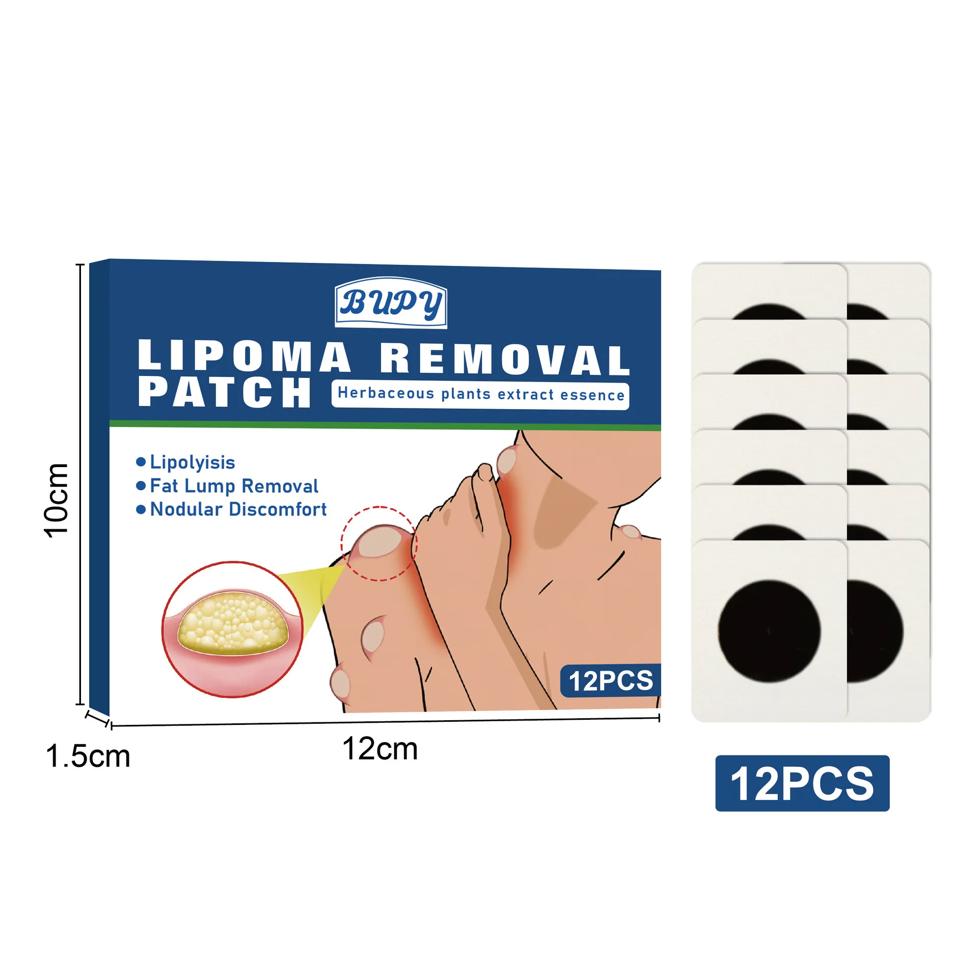 BUPY Patch per la riparazione del nodo grasso lenisce i grumi sottocutanei Patch per la cura della dissoluzione del nodo grasso