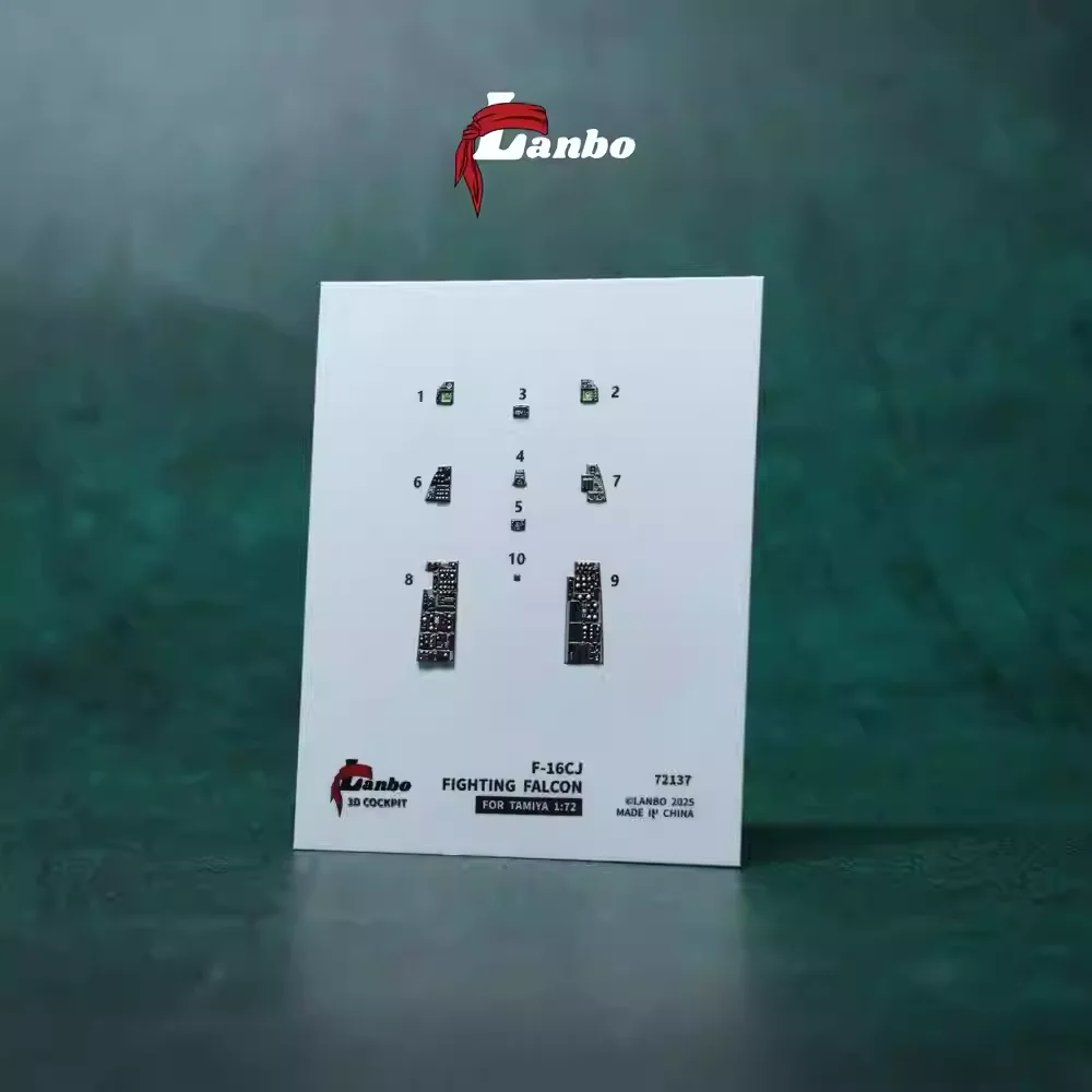 

Lanbo 3D Color Cockpit Instrument 72137 F-16CJ Fighter for DIY with TAMIYA Model Kit 1/72