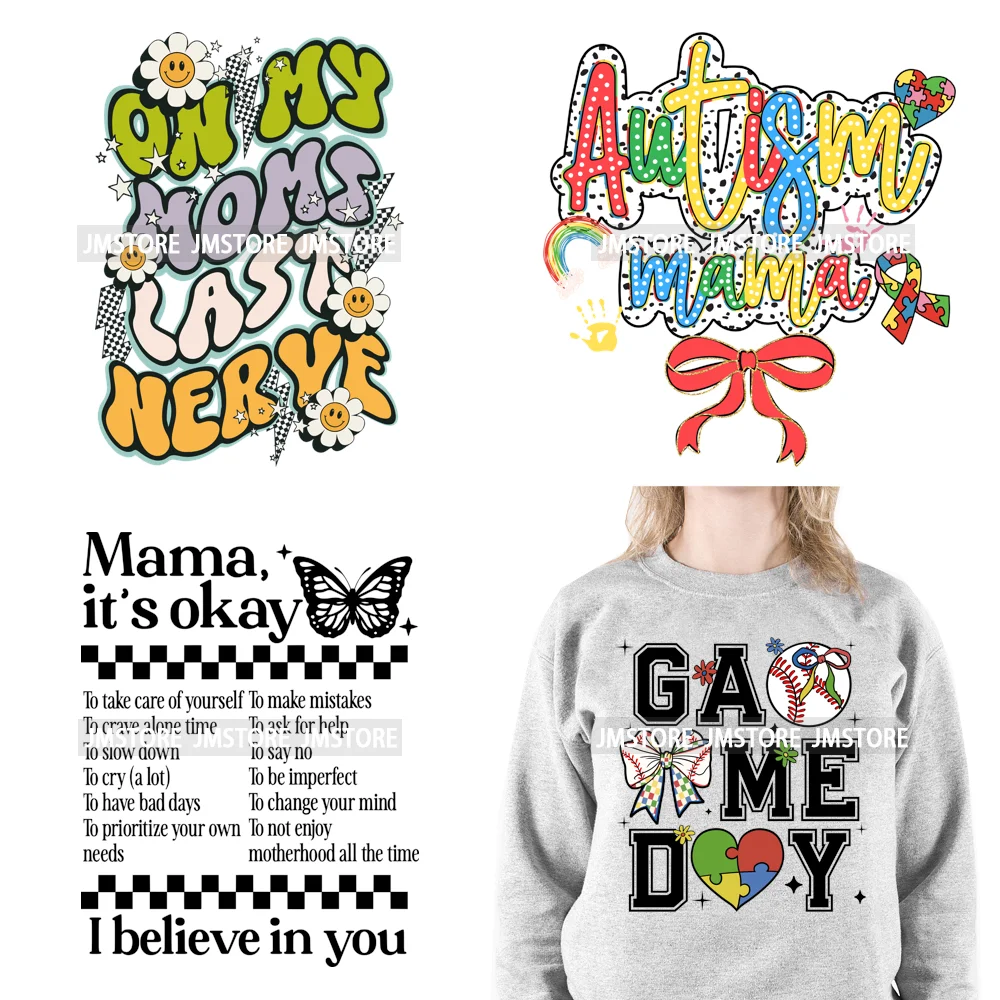 

Western Turquoise Coquette Motherhood Tour Autism Mom Awareness Love Iron on DTF Transfers Stickers Ready to Press for T-shirts
