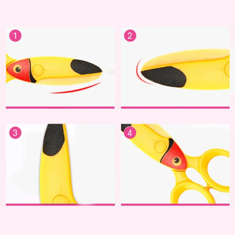 1Pc Children Safety Scissors Fine Motor Training Tools Kids Paper Cutting Scissors for Kindergarten Art Craft Primary School