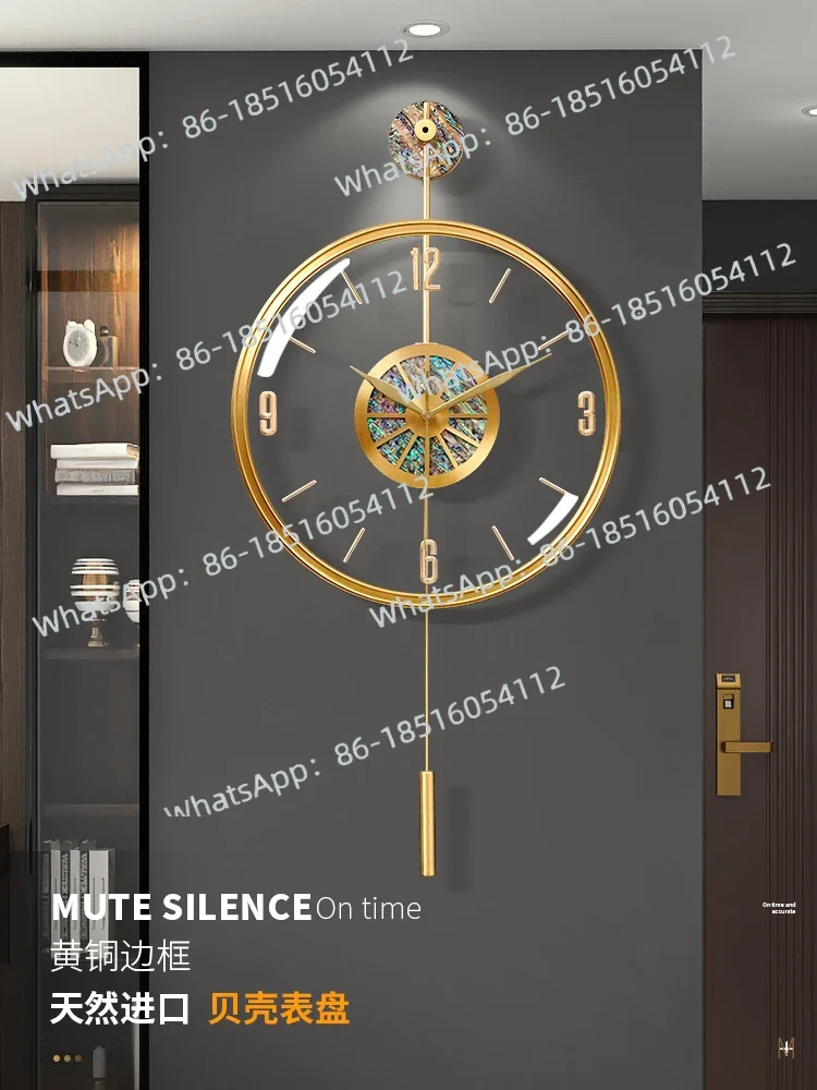 Modern light luxury wall clock creative automatic time high sense clock decoration