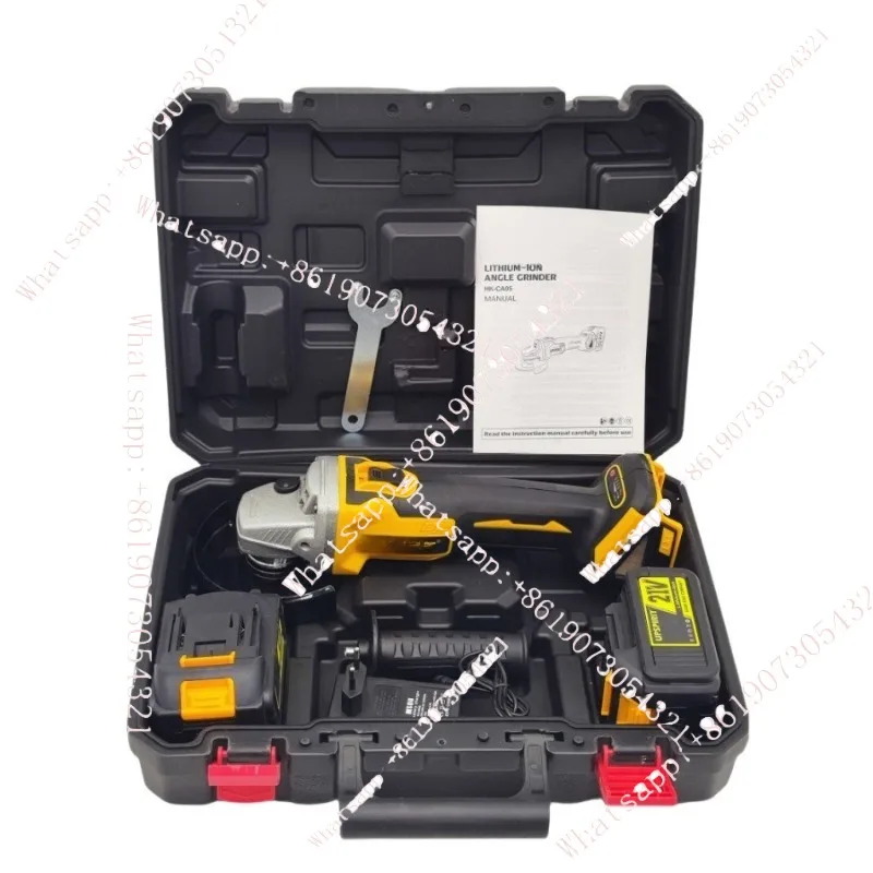 

Power Tools 125 Angle Grinder, Lithium Battery Brushless Cutting Machine Household Hand Grinder Small Grinder