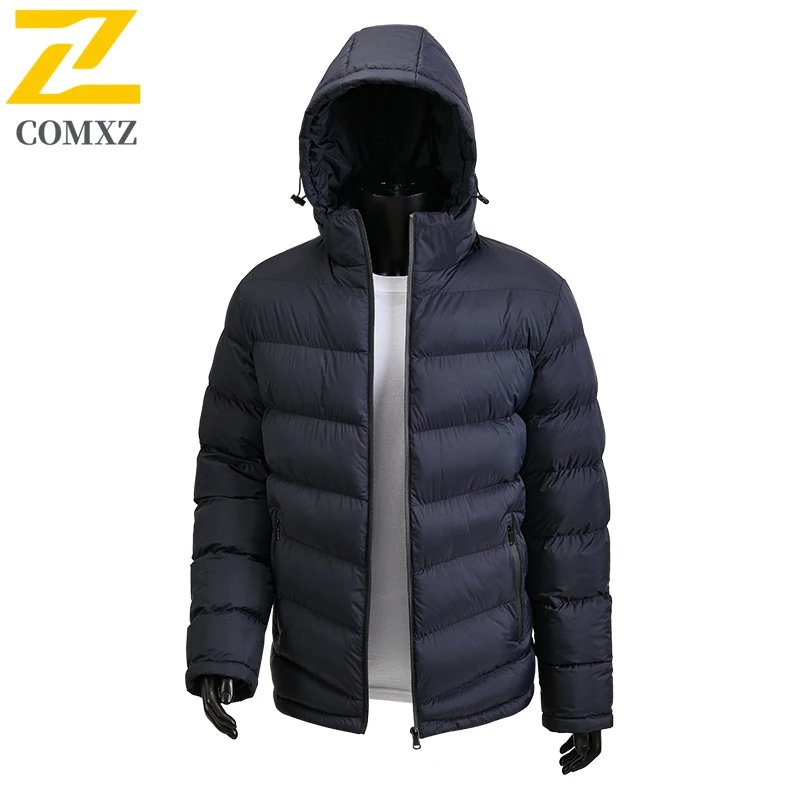 الرجال سترة قطن الشتاء إضافة الصوف سميكة العزل الدافئة مقنعين سترة عالية الجودة عارضة المألوف سستة سترة معطف #1