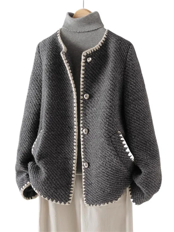 

НОВОЕ маленькое шерстяное пальто в стиле ретро во французском стиле, женское зимнее новое модное повседневное высококачественное короткое пальто для поездок на работу, обычная длина