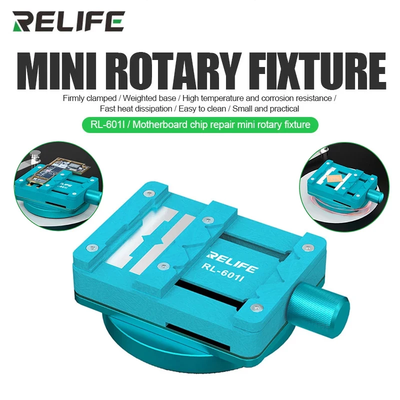 RELIFE RL-601I Mini apparecchio rotante apparecchio PCB multifunzionale per telefono cellulare per scheda madre elettronica Chip BGA Tin Planting Jig