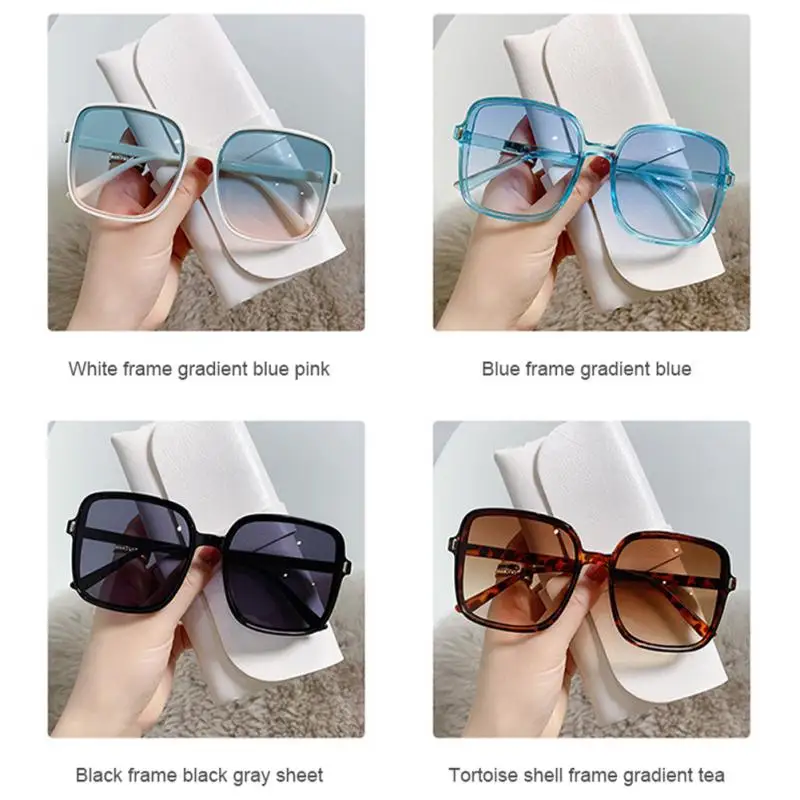 Rice Nail Square Sunglasses Gradient Color 2023 New Sunglasses for Women Trend Anti-UV Retro Sunglasses