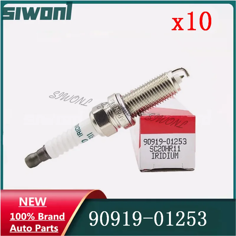 10Pcs 90919-01253 SC20HR11 Brand New Iridium Spark Plug For Toyota Corolla Prius Lexus Scion 90919 01253 SC20HR-11 9091901253