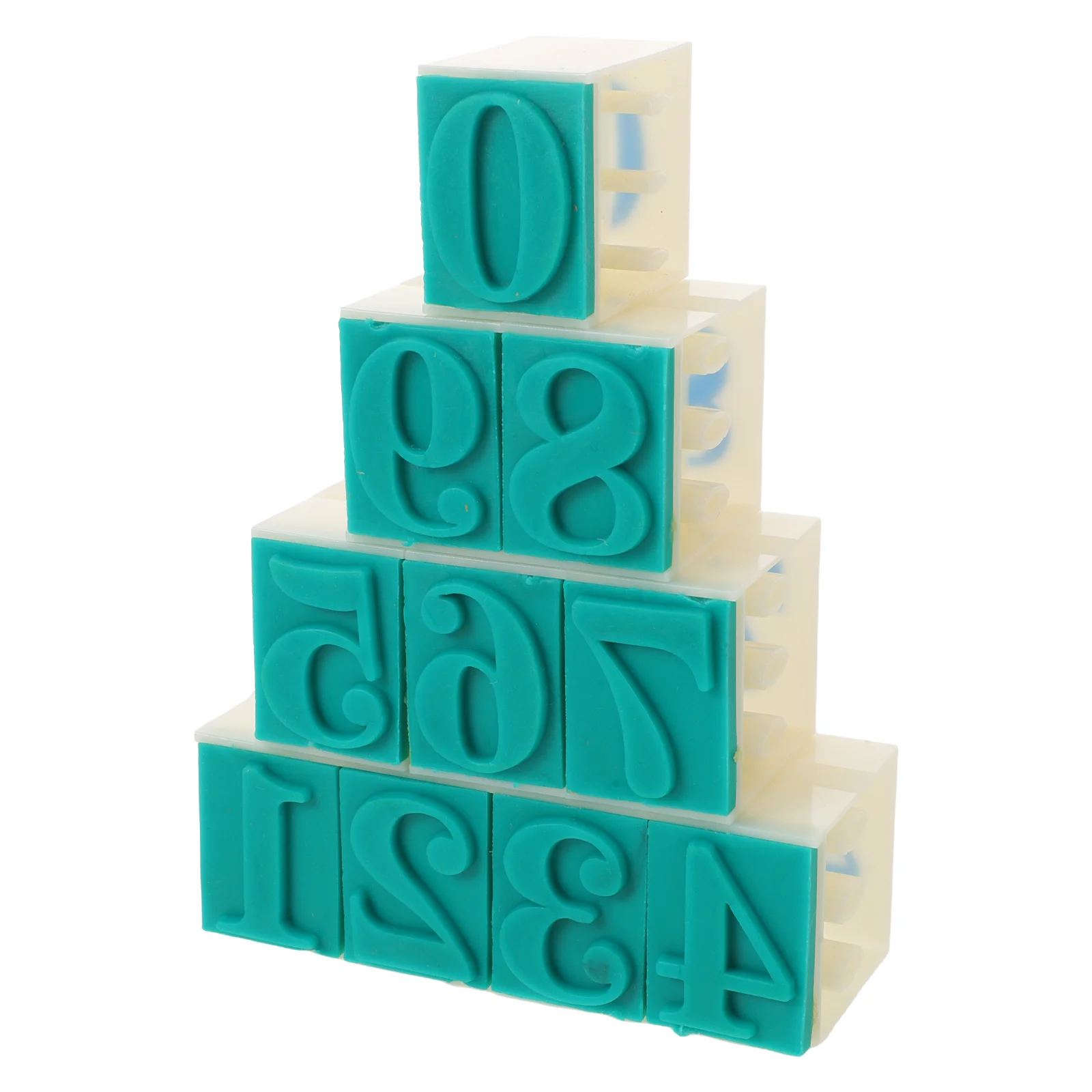 1Set Zahlen-Stempelset, ergonomische Griffe für Büro, Klassenzimmer, Basteln, Serieller Code, Datumsstempel für Journaling, Scrapbooking