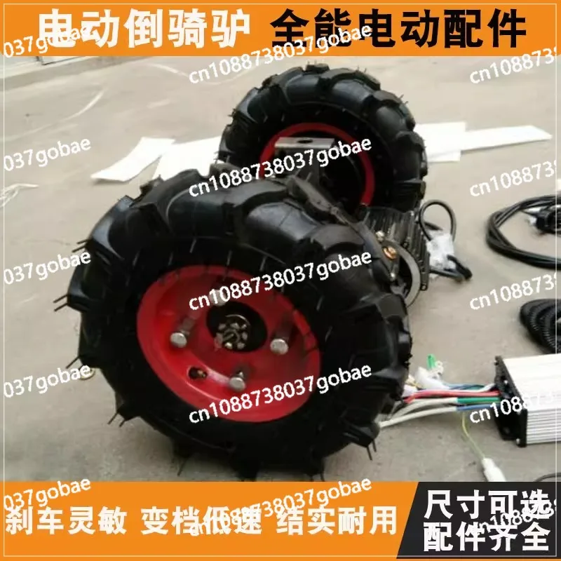Modified electric flatbed truck trolley suitable for orchard farmland construction site greenhouse shopping mall truck