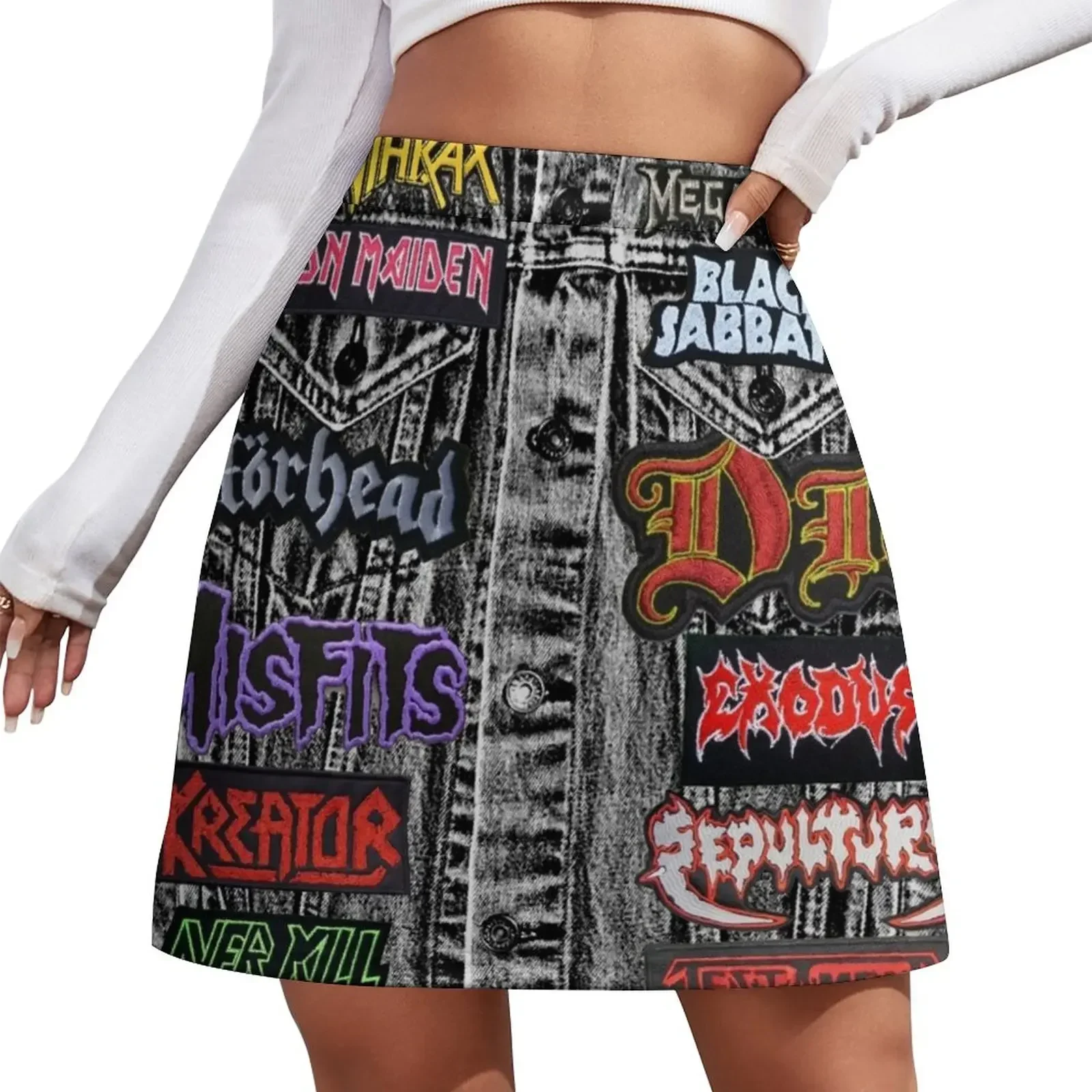 

Metalhead Denim Vest Mini Skirt korean style clothes skirt sets modest skirts for women