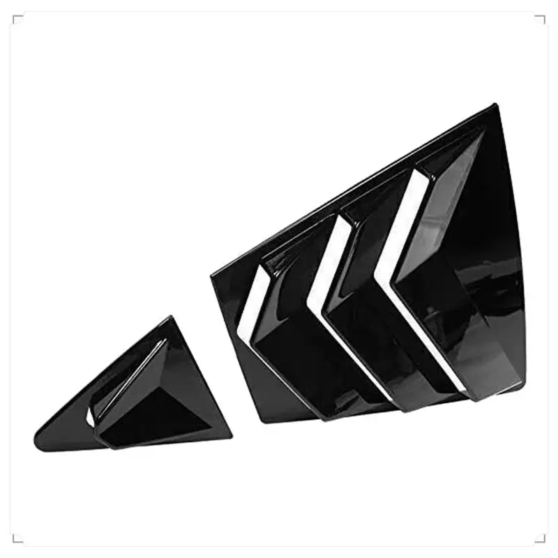 

For Toyota Corolla 2020-2023 Car Rear Side Vent Quarter Window Louver Shutter Cover Replacement Parts Accessories Gloss Black
