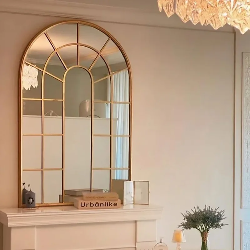 American false window decorative mirror wall dining room fireplace mirror wall hanging creative background wall porch side art