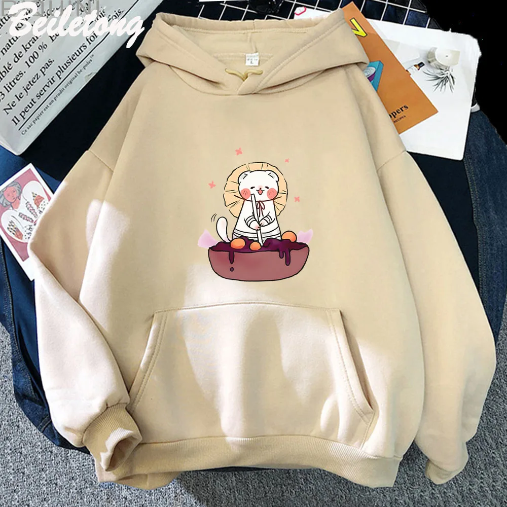 Tian guan ci fu kawaii impressão hoodie engraçado tgcf hualian furão cozinheiro gráfico hoodies mulher bonito oversize manga longa camisolas