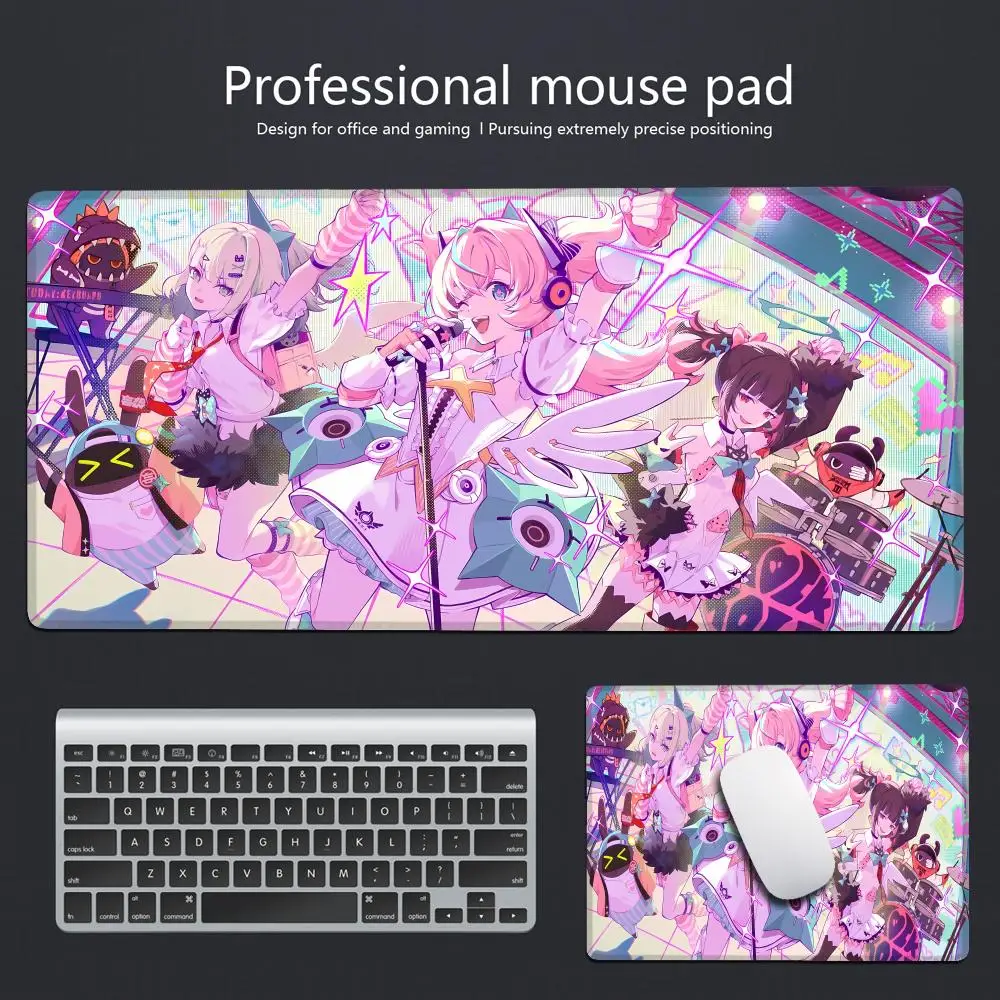 Kawaii Large AOD Cute Angels of Delusion Anime Girl Zenless Zone Zero Mouse Pad ZZZ Aria Chinatsu HYBXAXC XXL Game Keyboard Mat