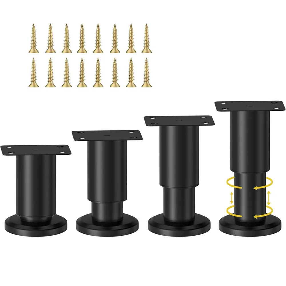 

4pcs/set Stainless Steel Furniture Legs Adjustable Support Feet for TV Cabinet Sofa Furniture Legs Cabinet Bed Table Leg Support
