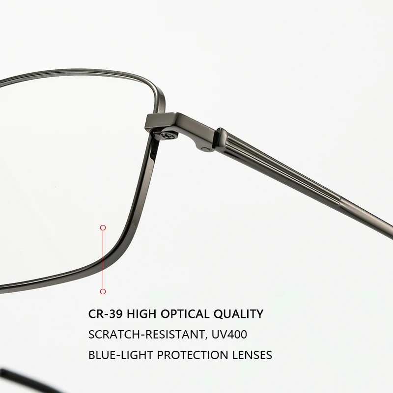 Pure Titanium Ultra-Thin Reading Glasses Lightweight for Men,Blue Light Blocking Superior Extremely Light Magnifying Glasses