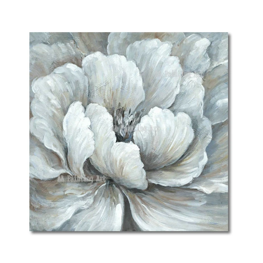 Large Wall Decor Flower Art Handmade Unframed Textured Floral Oil Painting Canvas Picture Artwork Hot Selling Home Showpieces