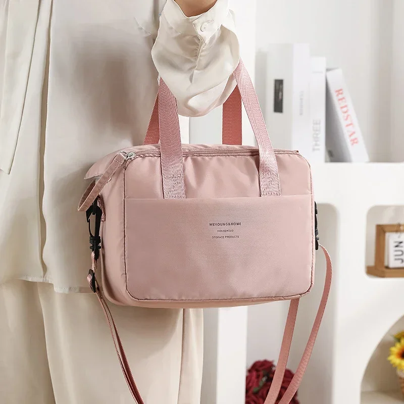 

Portable Lunch Bag for Women Thermal Insulated Lunch Box Tote Cooler Handbag Waterproof Bento Pouch Office Food Shoulder Bags