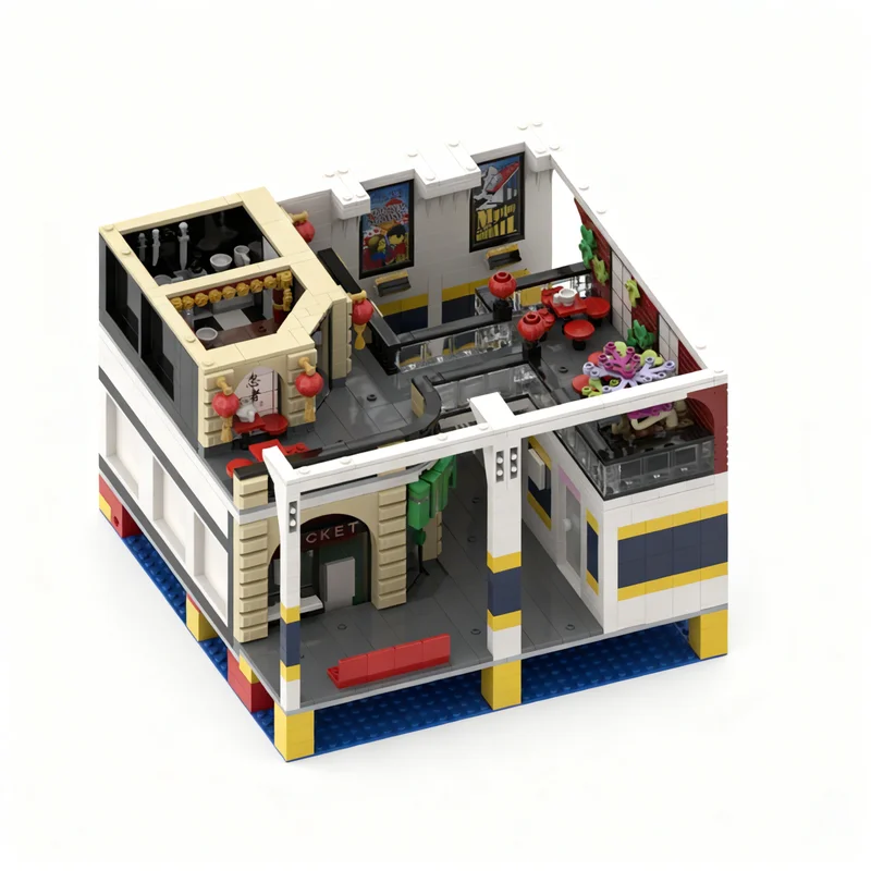 2780pcs MOC Underground Station Module #1 City Model Toy Building Blocks Construction Christmas Gift Birthday Assemble 3D DIY