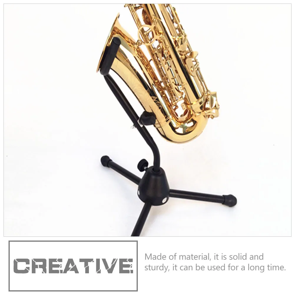 

1Pcs Professional Durable Saxophone Stand Foldable Portable Tripod Black Portable Foldable Saxophone Tripod Support Accessory