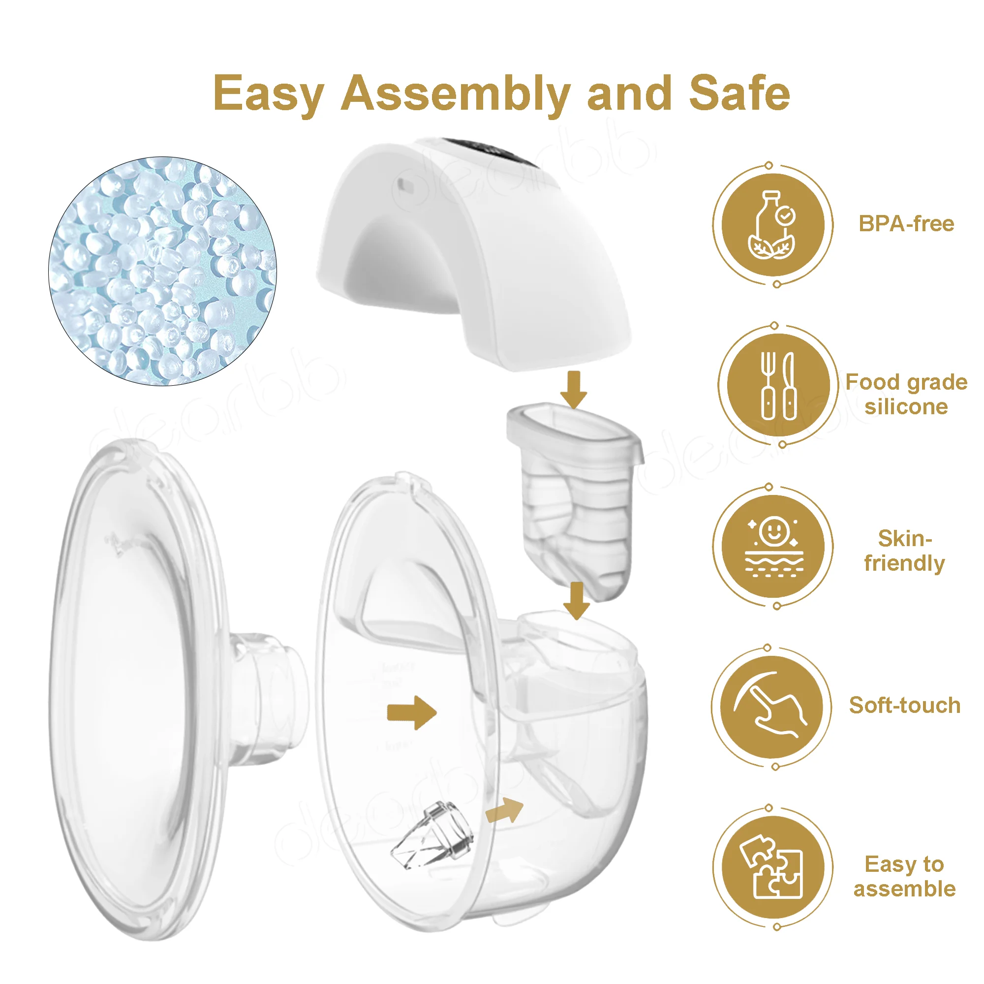 Wholesale Breast Pump With Bluetooth 4 modes 12 levels Portable Hands Free Silicone S39 Wearable Electric for S39 Breast Pump