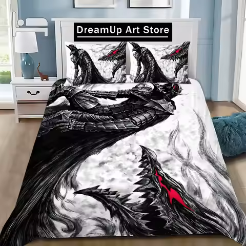 Duvet Cover Anime Berserk Pillowcase Bedding Set Adult Boy Girl Bedroom Decoration Boys Gift Single Double Large Size