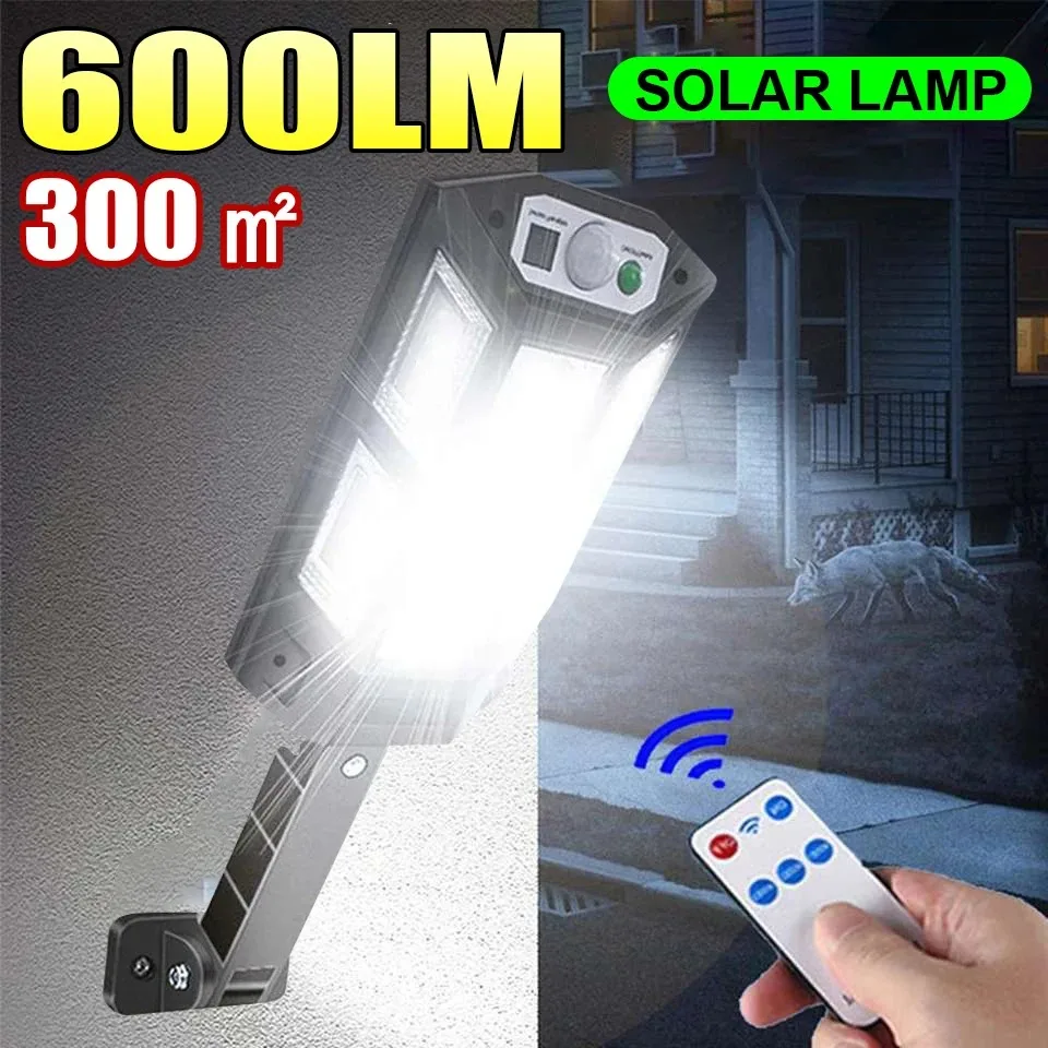 Irradiation 300㎡ 600LM Solar Lights Outdoor Sunlight Motion Sensor Light 3Modes Waterproof Garden Street Wall Outdoor Solar Lamp