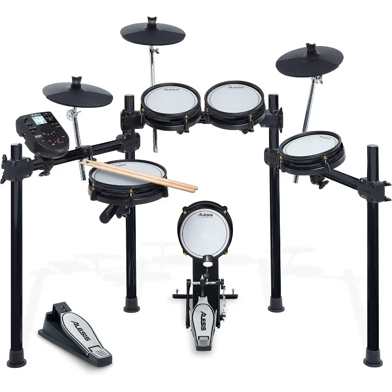 

Drums Surge Mesh SE Kit - Electric Drum Set with USB MIDI Connectivity, Quiet Mesh Heads, Drum Module, Solid Rack