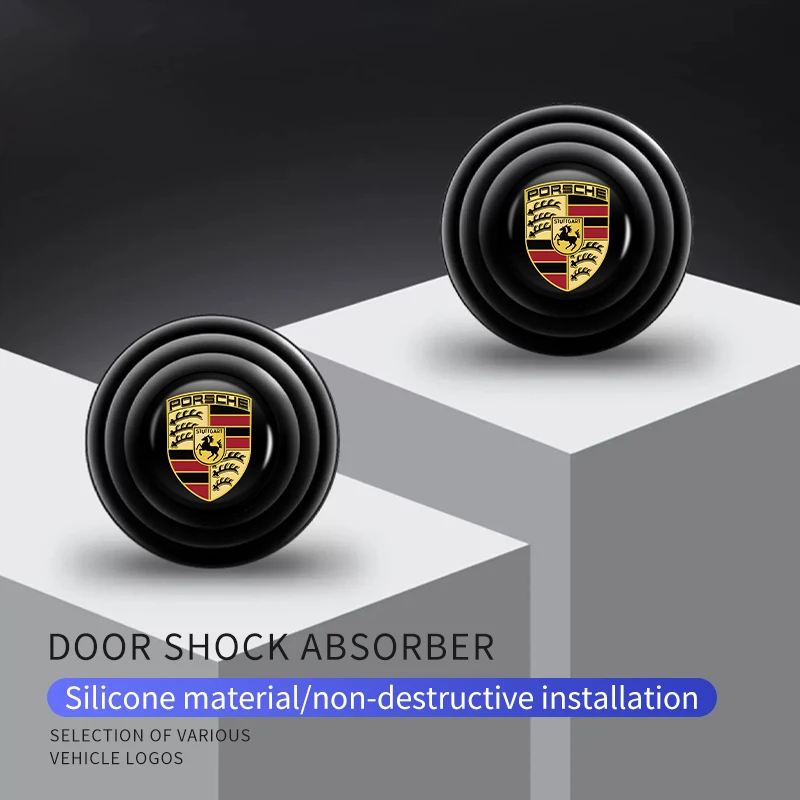 Car Door Shock Absorber Silicone Anti Shock Cushion Pad Trunk Sound Insulation Pad Stickers For  Cayenne Macan Panamera