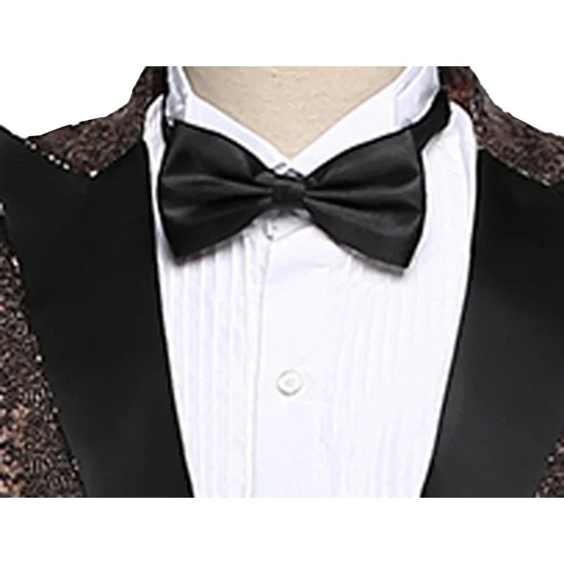 

Shenrun Men Fashion Slim Fit Suit Jacket Casual Blazer Skinny Sequins Paillette Wedding Groom Singer Stage Costume Plus Size