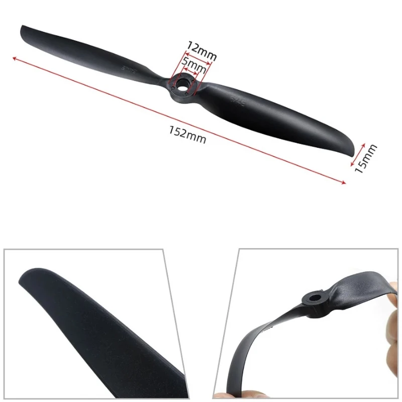 5/10 Stück 6040 6x4 Propeller 6x4E Glasfaser-Nylon APC Propeller für RC-Flugzeug 2450KV Hochgeschwindigkeits-Brushless-Motor – Detail 4