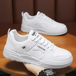 Men Casual Shoes Breathable White Sneakers Fashion Driving Walking Tennis Sports Shoes for Male Skate Flats Low-top Board Shoes