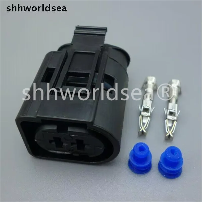 Shhworldsea 2 pin car female housing adapter with competitive price 2P auto waterproof electrical plug connector 1-967412-2