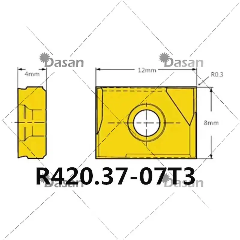 실린더 스크래핑 롤러용 깊은 구멍 보링 바 블레이드, R420.37 11T3 07T3 06T3 SRB, 10 개