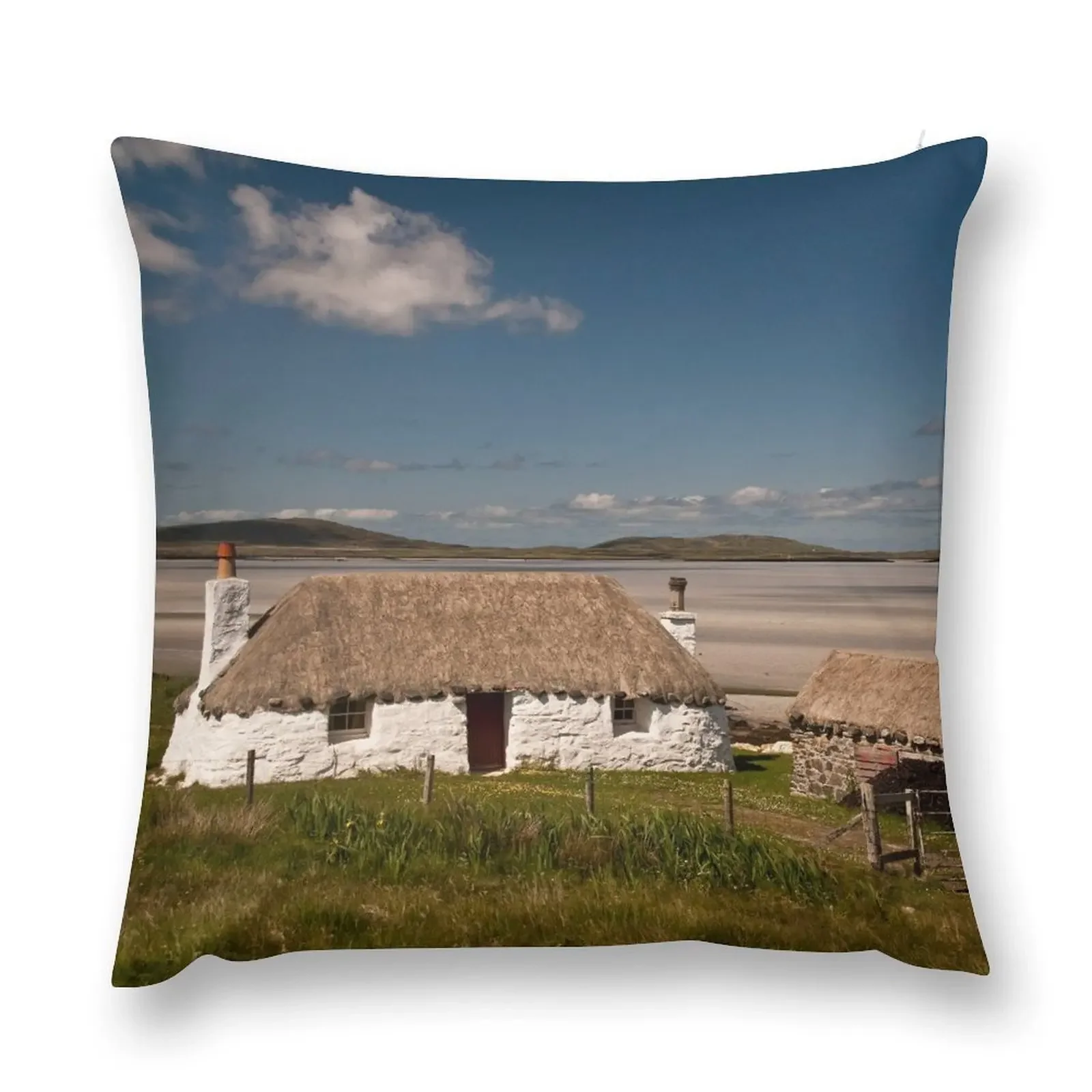 Renovated Stone House, North Uist, Outer Hebrides, Scotland Throw Pillow Throw Pillow Covers pillows decor home pillow