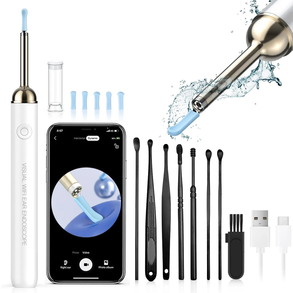 

Smart Visual Upgraded Smart Visual Ear Wax Cleaner With Camera 800W HD Endoscope Multi-Functional Visual Ear Cleaning Tool