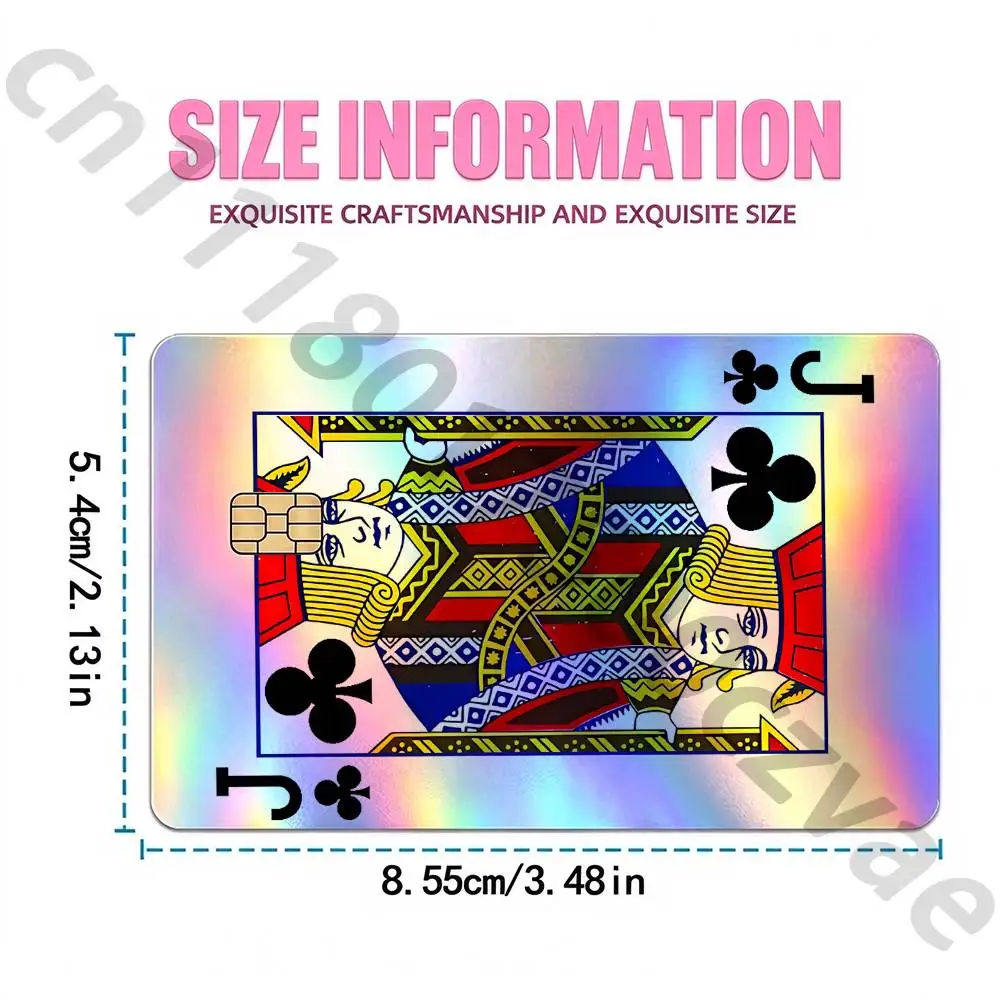 Tufting Poker Card  Card Skin Sticker For Credit Debit Cards 4pcs Set Scratch Resistant Protector