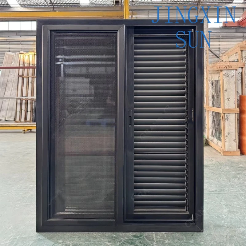 Sliding aluminum outdoor shutters